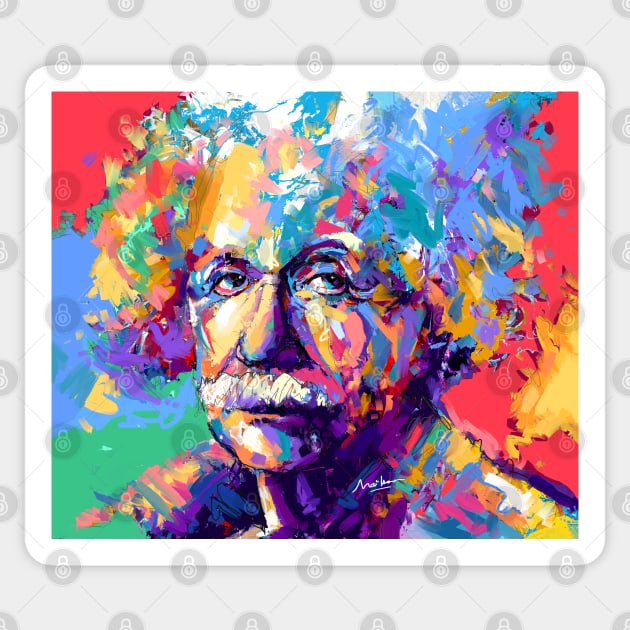 Albert Einstein Science Sticker by mailsoncello